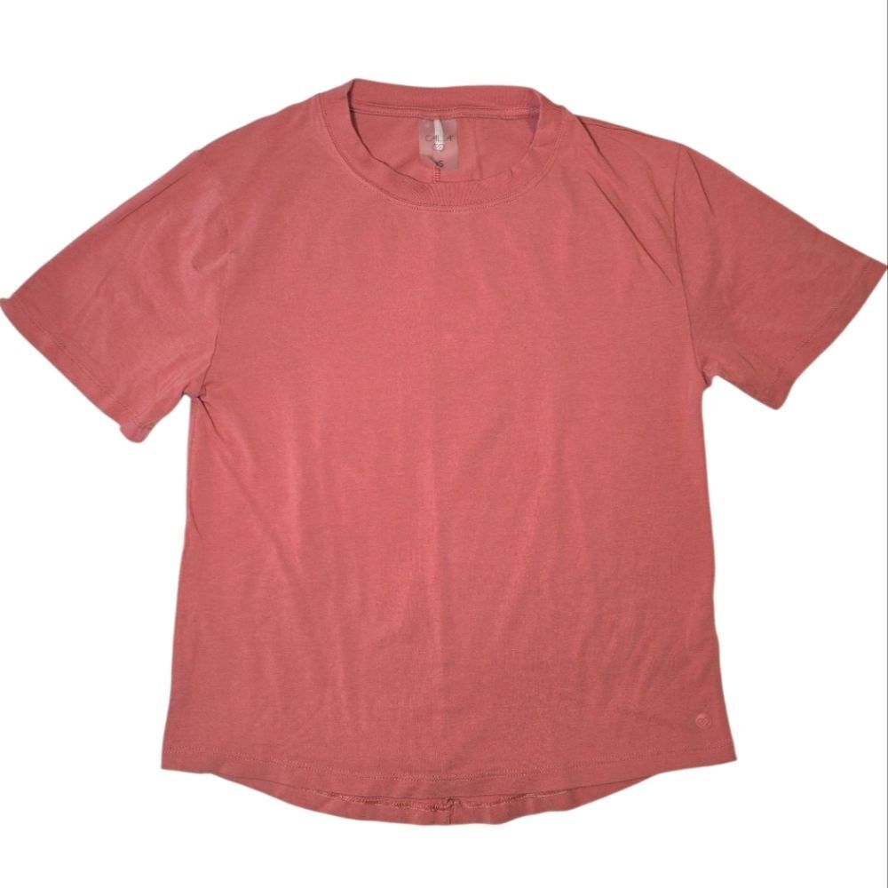 CALIA Women's Everyday Relaxed Tee Peach Glow Short Sleeve T-Shirt Size XS Gorp